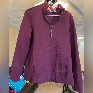 Brand new LLbean quilted 3/4 zip sweatshirt